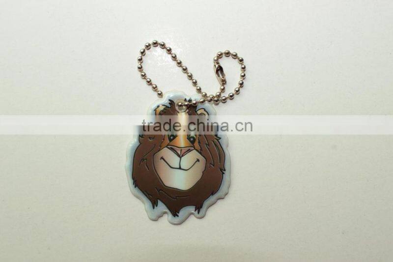 Customized Various Design promotional gifts PVC reflective keychain key chain