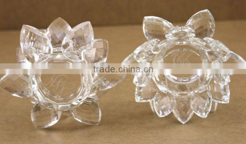 Factory directly sale Guarantee quality crystal candle holder on decoration on sale