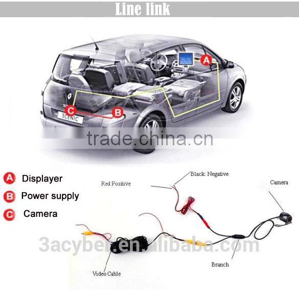 12V 170 Degree Mini Color CCD Reverse Car Camera Rear View Camera Night Vision