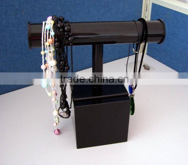 Acrylic material T shape black acrylic bracelet jewelry display