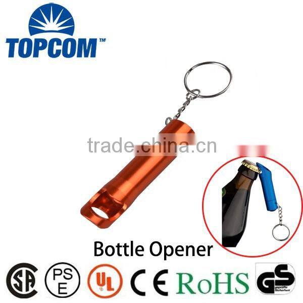 Free printing own logo 3 LEDs bottle opener keychain light promotional keyring gift