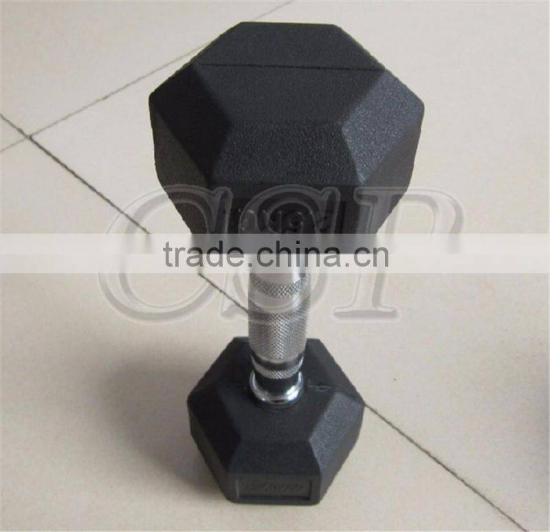 equipment fitness cheap price wholese rubber coated stainless steel dumbbell set for male bodybuilding use popular color
