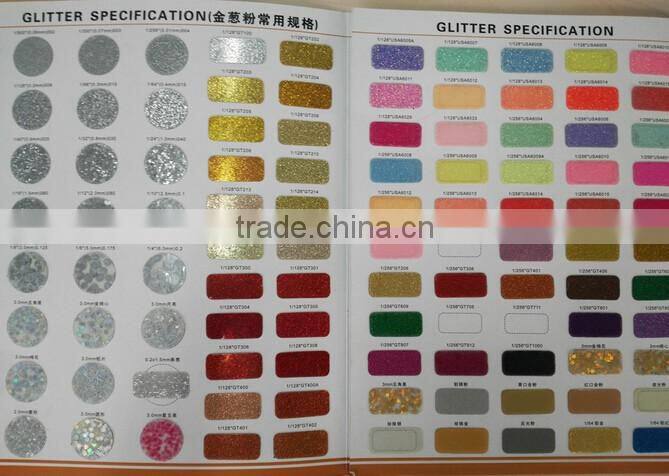 100% pure golden/silver metallized PET Glitter Powder Multi Color