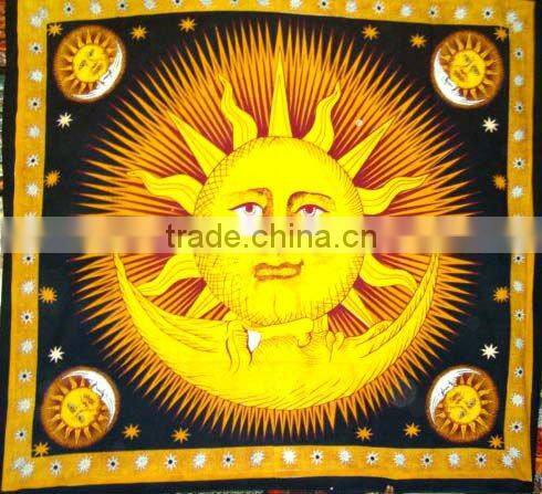 Sun Signs Design Cotton Bed cover