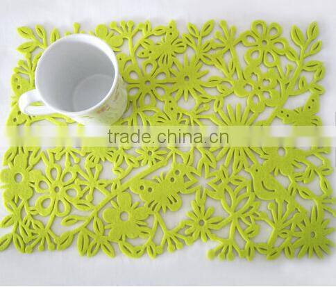 laser cut felt coaster with diamter 15cm