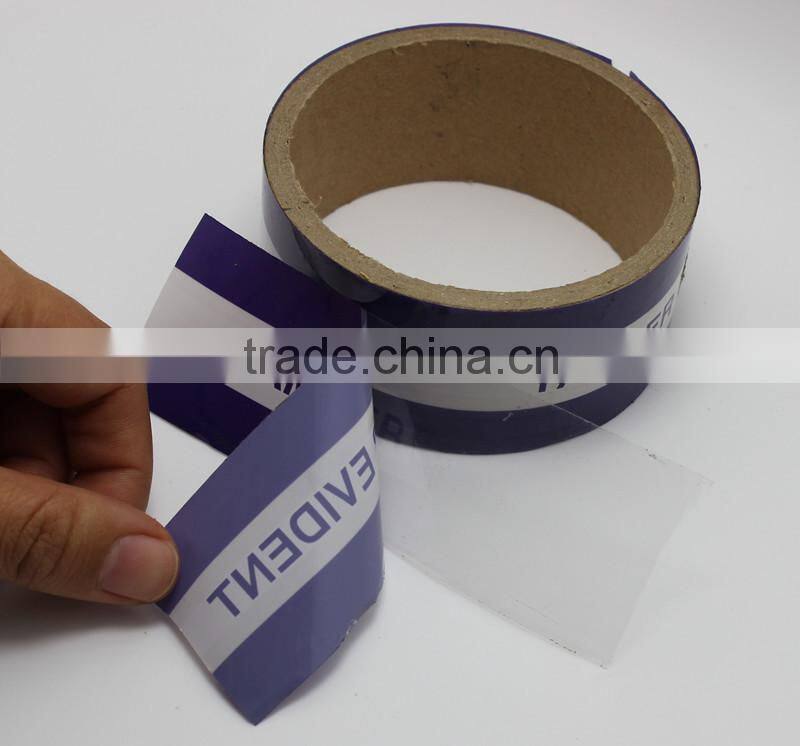 High level security tapes for courier PE bags