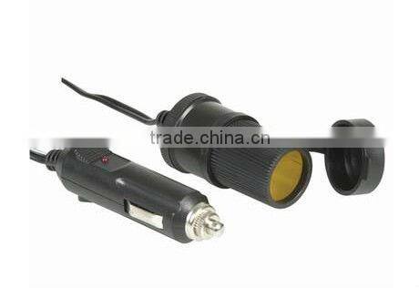 plug in car cigarette lighter port extension