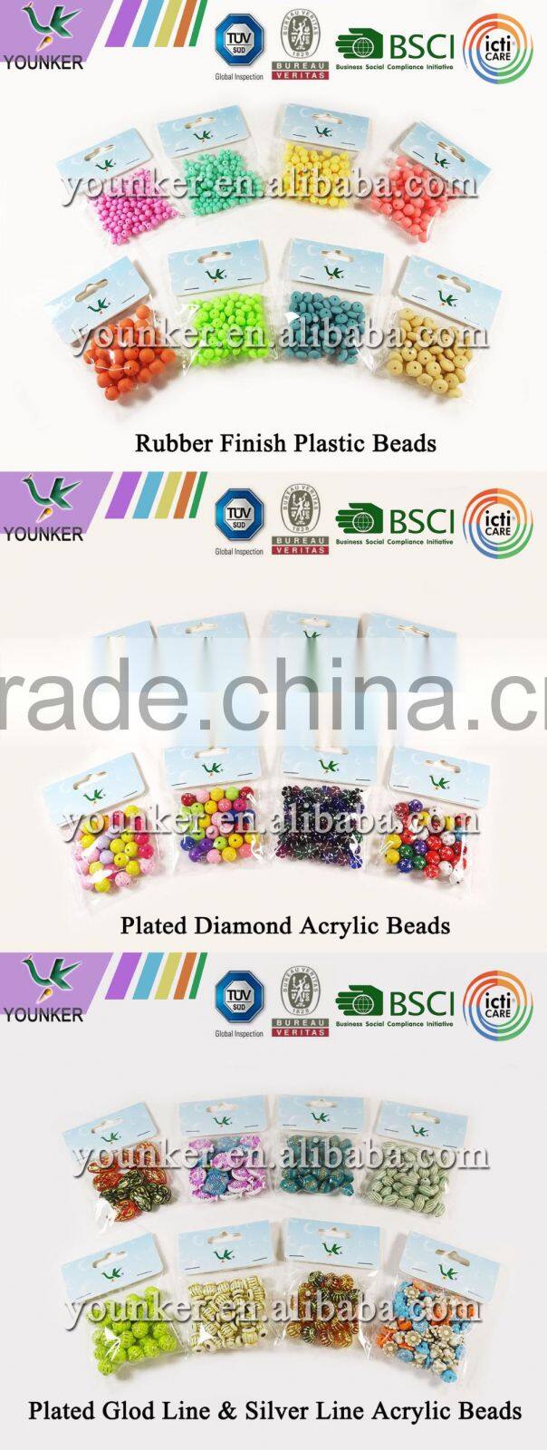 Wholesale Fashionable Plastic beads Pony Beads Glass Seed Beads Used for Jewelry Making And DIY Kits