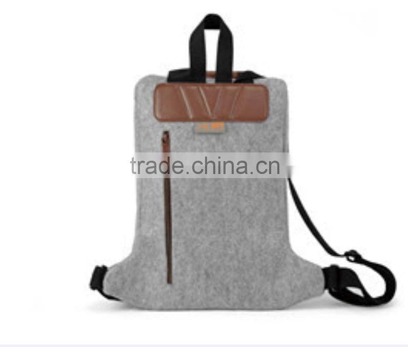 2016 Wholesale backpack Fashion felt Backpack new design felt sport backpack