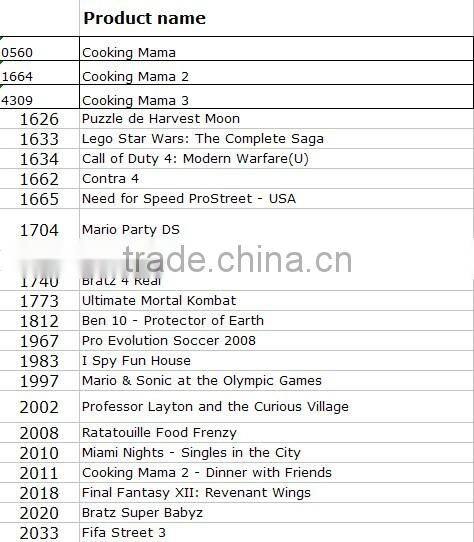 Hottest item!Drop shipping accept Pokemon cards for game cards For DS with retail package