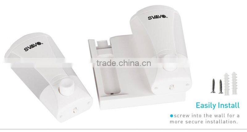 Manual lotion liquid wall mounted double plastic bathroom shampoo soap dispenser V-4701-2