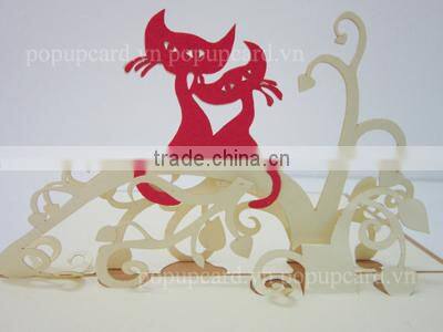 The Piano with angel Happy birthday 3d pop up card