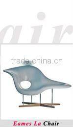 White Rotate the cowhide glass FRP chair