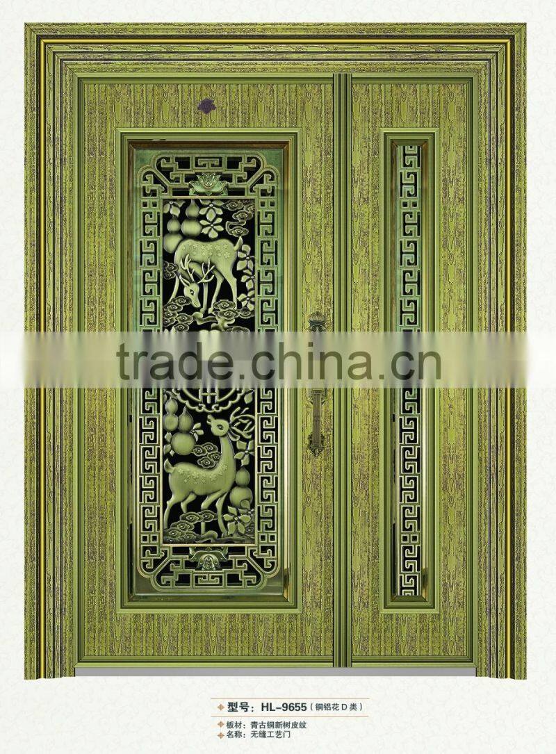 Security stainless steel swing door price