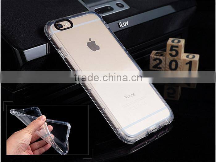 Clear Soft TPU Shockproof Matte Case For iphone 6 plus/iphone 6