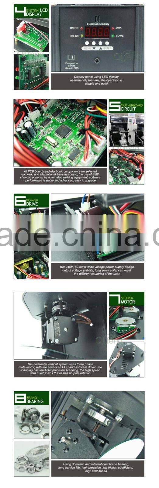 35W LED scanner ( rotation gobo) / professional dj show lighting / LED stage light