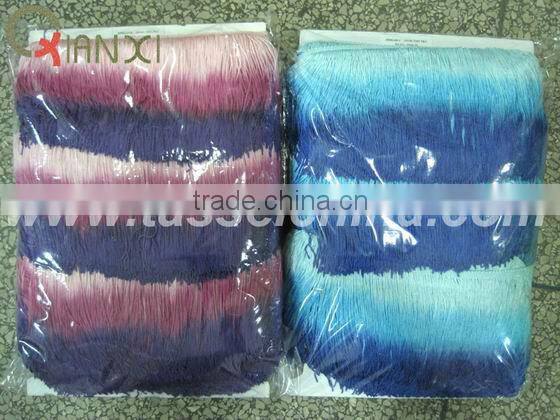 9" Stretch Fringe Tri Colored For Dresses