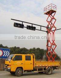 Hydraulic lift by truck fixed aerial work table equipment for sale