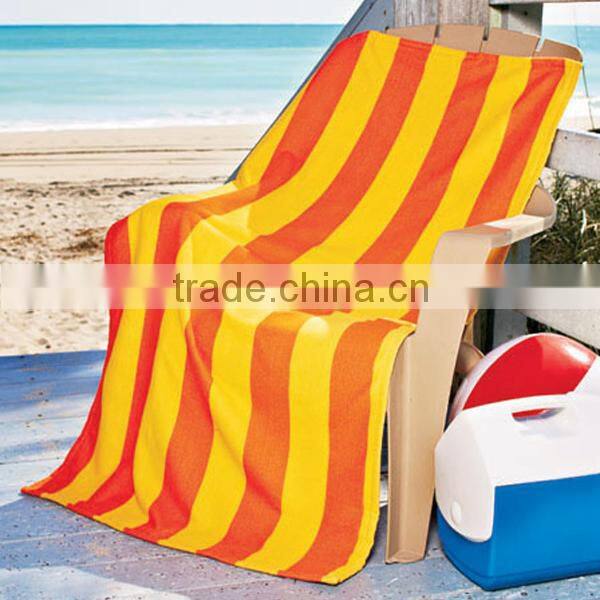 100% cotton velour printed stripes beach towel/stripes pool towel