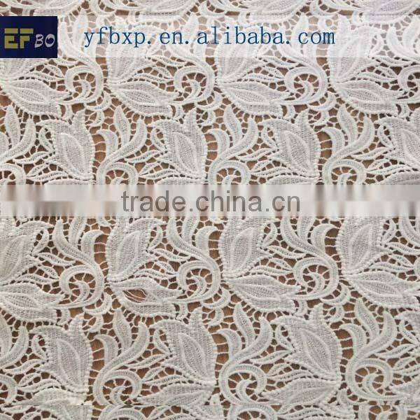 2014 elegant white cotton lace embroidery fabric/ liturgical lace fabric for Russia dress