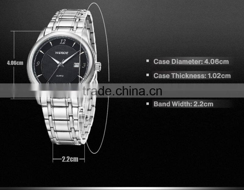 China Brand WEIDE Fashion Full Steel Military Sports Quartz Men Watch 93011GB