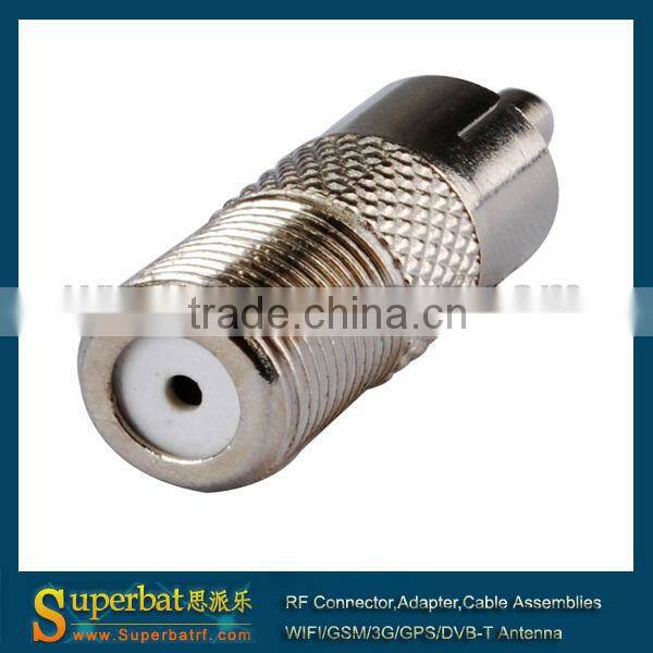 F to RCA Adapter coax F Jack to RCA Plug Straight New Listing