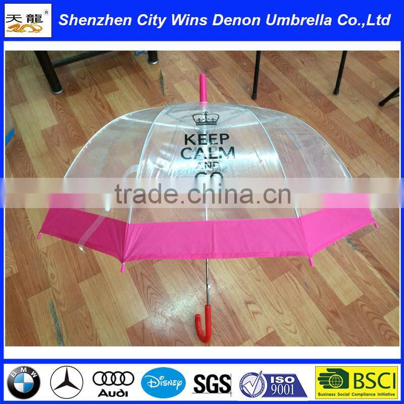 23inches 8ribs transparent lips umbrella for ladies, clear umbrella, popular umbrella for rainday