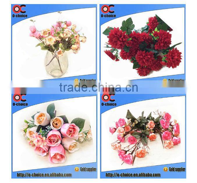 China different kinds fabric lily flower with glue - five heads