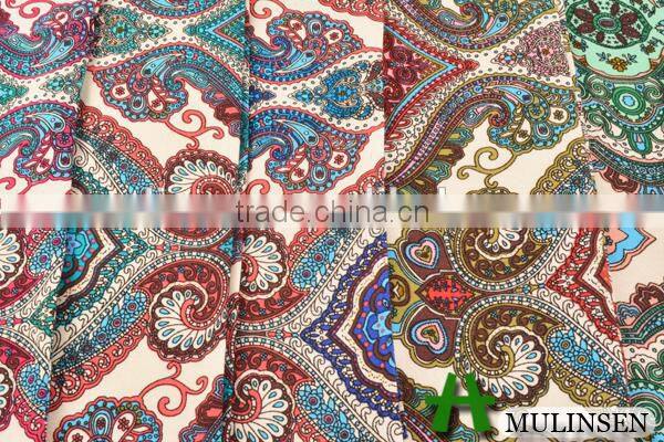 Woven print shaoxing keqiao rayon fabric twill