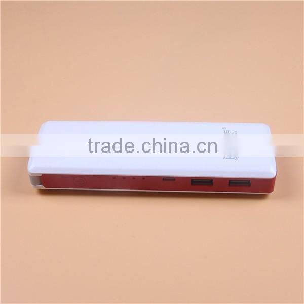 Factory Wholesale 12000mAh Dual USB Power Bank with Table Lamp