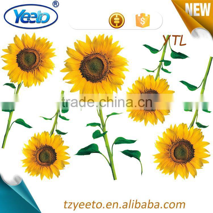 Sun Flower Design PVC Home Decoration Wall Stickers