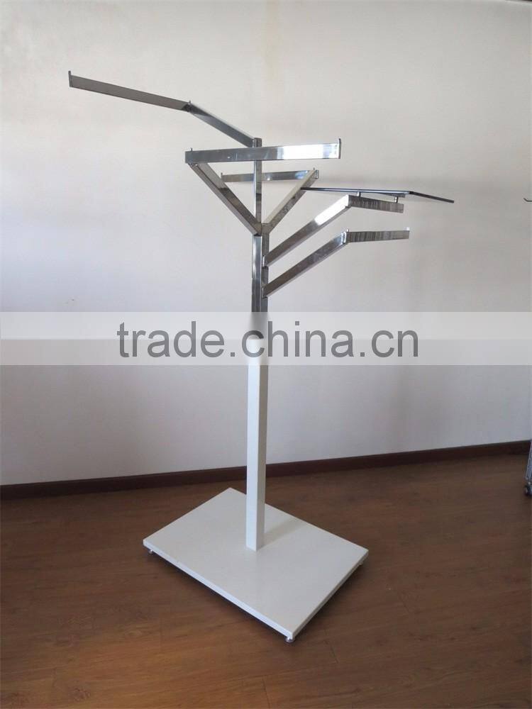 European Style New Design 4 Way Garment Display Rack Fixture
