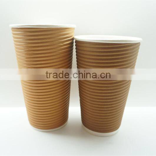 Disposable 12oz Corrugated Paper Cups Supplier