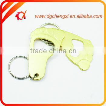 Aluminum Green Bike-shaped Bottle Opener Keychain