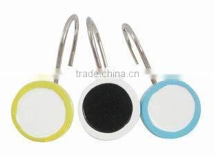 Shower curtain resin round style hooks