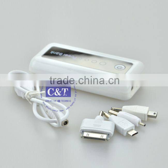 C&T 2013 new Portable 2600mAh high brightness led lamps mobile power bank