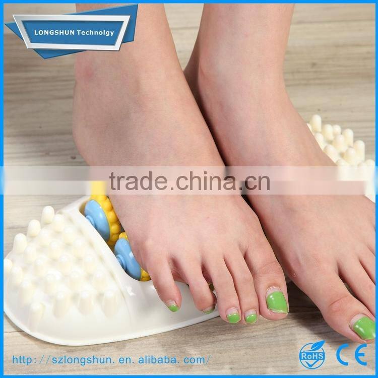 Health Care Oval Shape 4 Row Reflexology foot Massager Roller Round Foot Plantar Acupoint Massage Body Feet Device