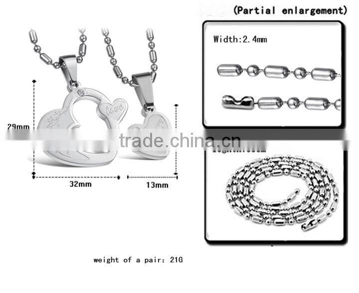 Stainless Steel pendant our best friend forever broken heart pendant