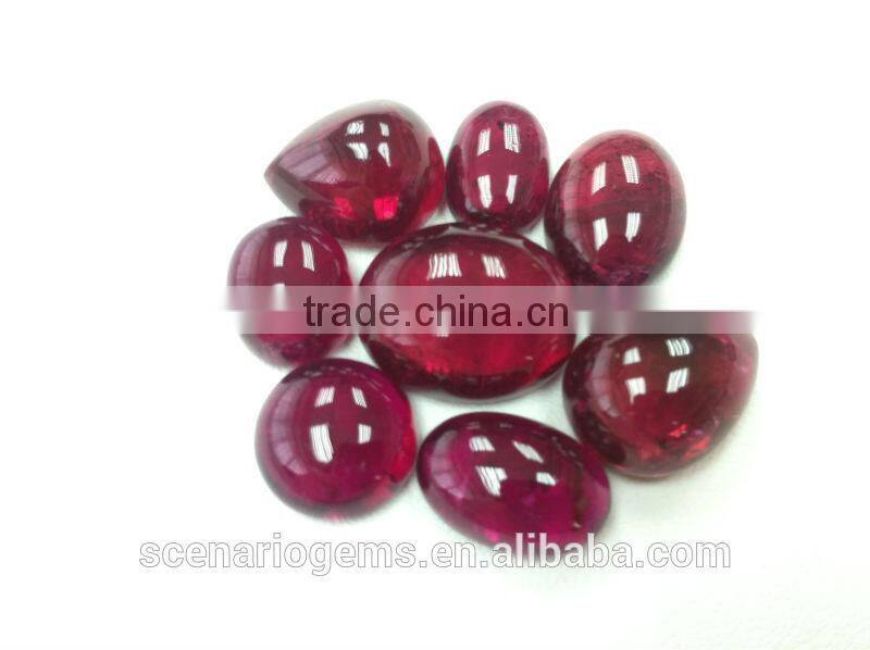 #CMZZ Natural Multi-Shape Cabs Loose Gemstone Rubellite Cabochon