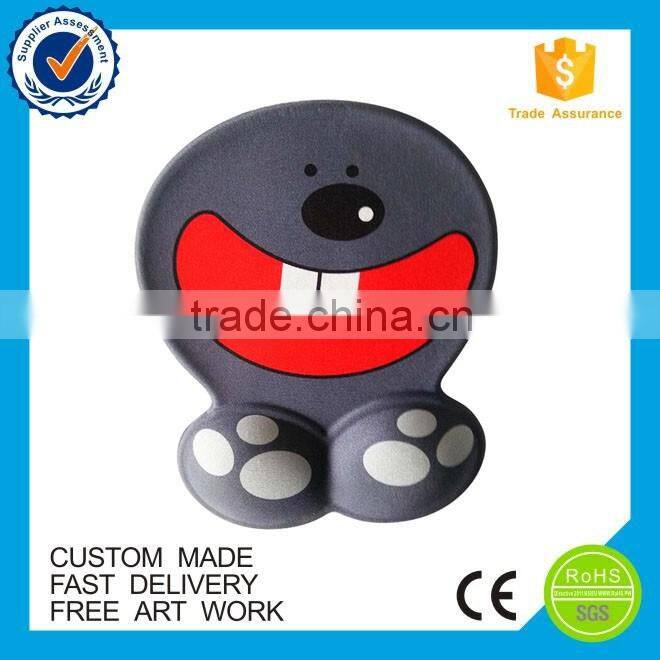 Customized free sample cheep logo wrist gel mouse pad sexy