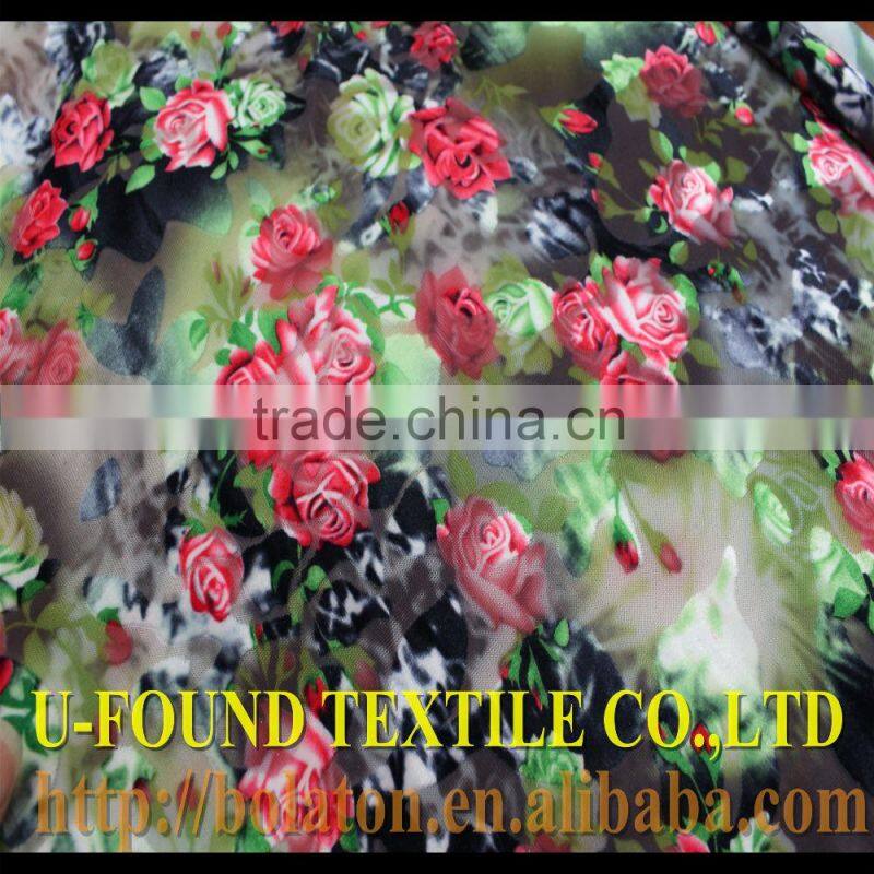 KS KOREA HIGH QUALITY BURNOUT N/P VELVET WITH PAPER PRINT FABRIC