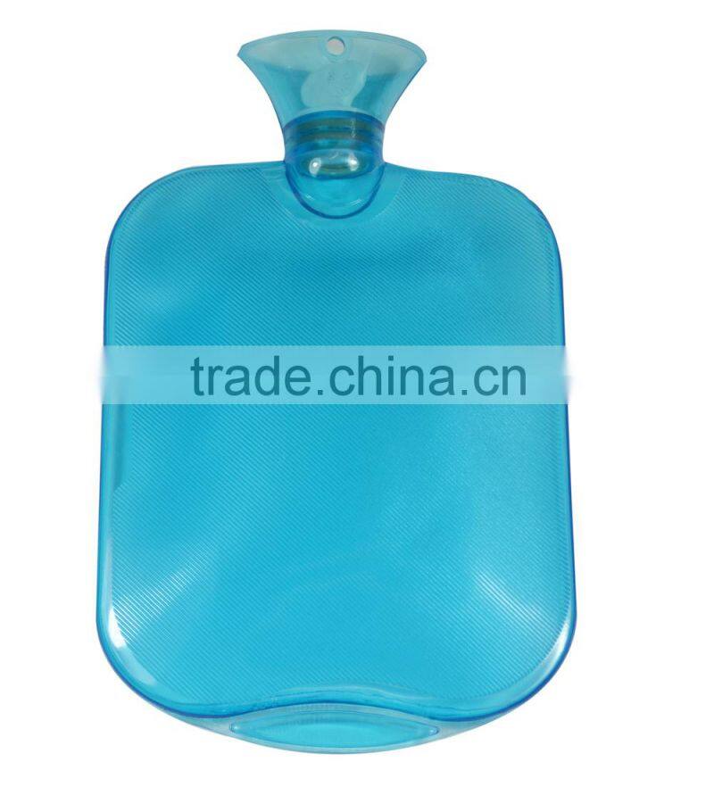 2000ml color transparent pvc hot water bottle