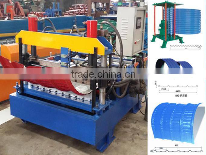 Metal sheet roof tile crimping curving roll forming machine