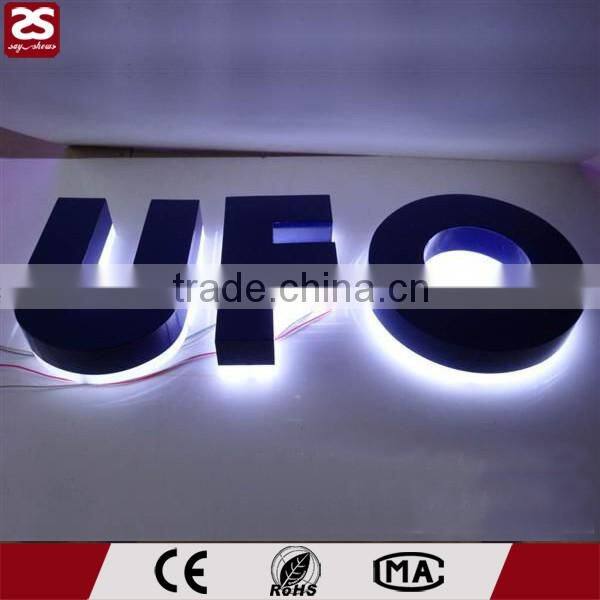 Factory direct sale stainless steel backlit led logo sign