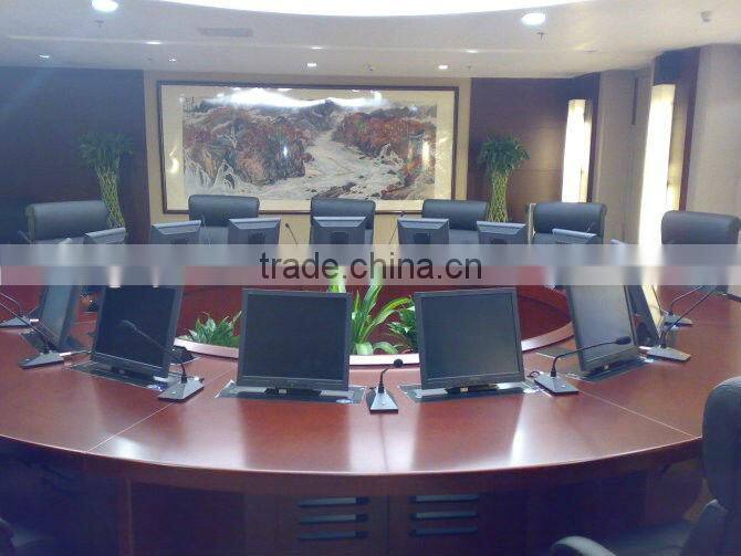 hot sale conference table hidden lcd lift mechanism