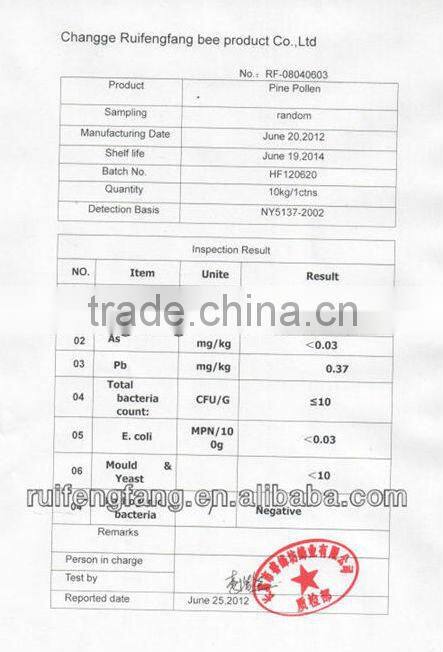 from excellent manufacture pine bee pollen with competitive price