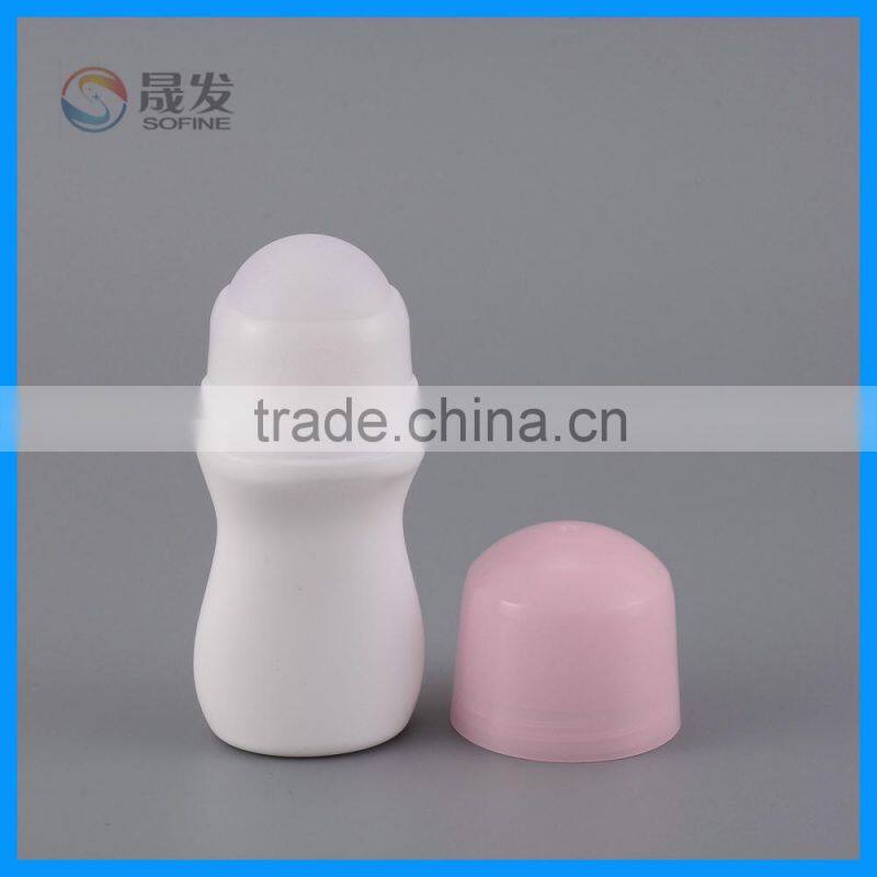 Plastic roll on deodorant empty bottle