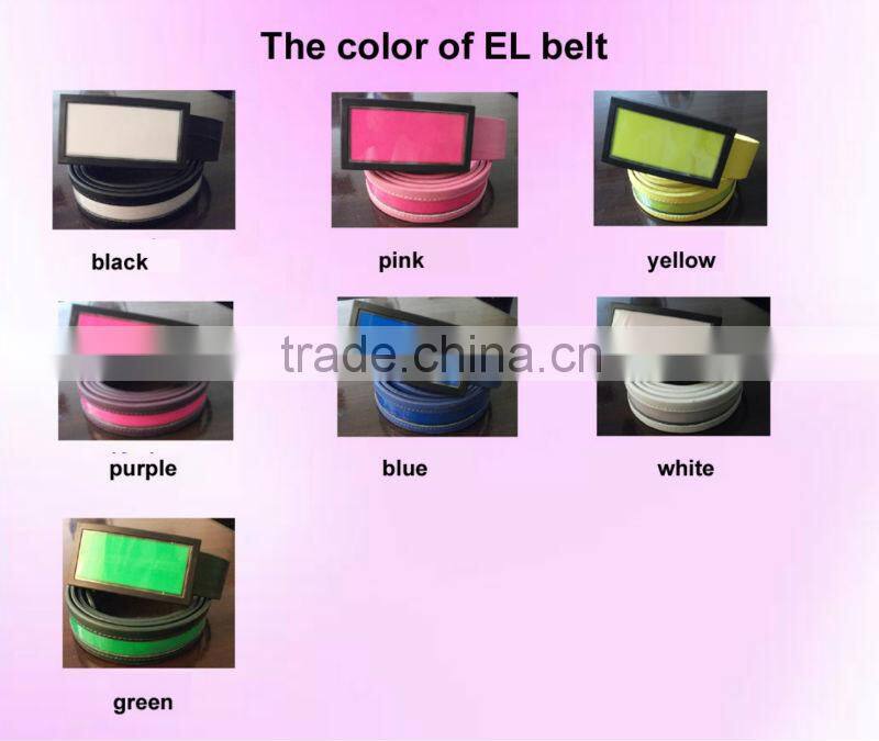 2013 new pack for non-sound active el belt / music el belt /el leather available
