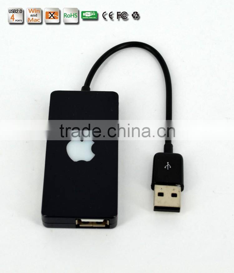 Slim shape 4 port usb 2.0 hub, usb hub combo card reader driver