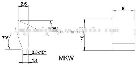 High strength sintered YG8 fresh material MKW series tungsten carbide circular saw blade cutting tips with all types